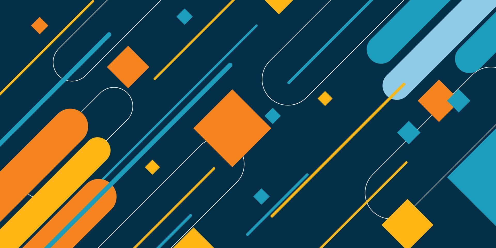 Geometric Shape Blue orange vector