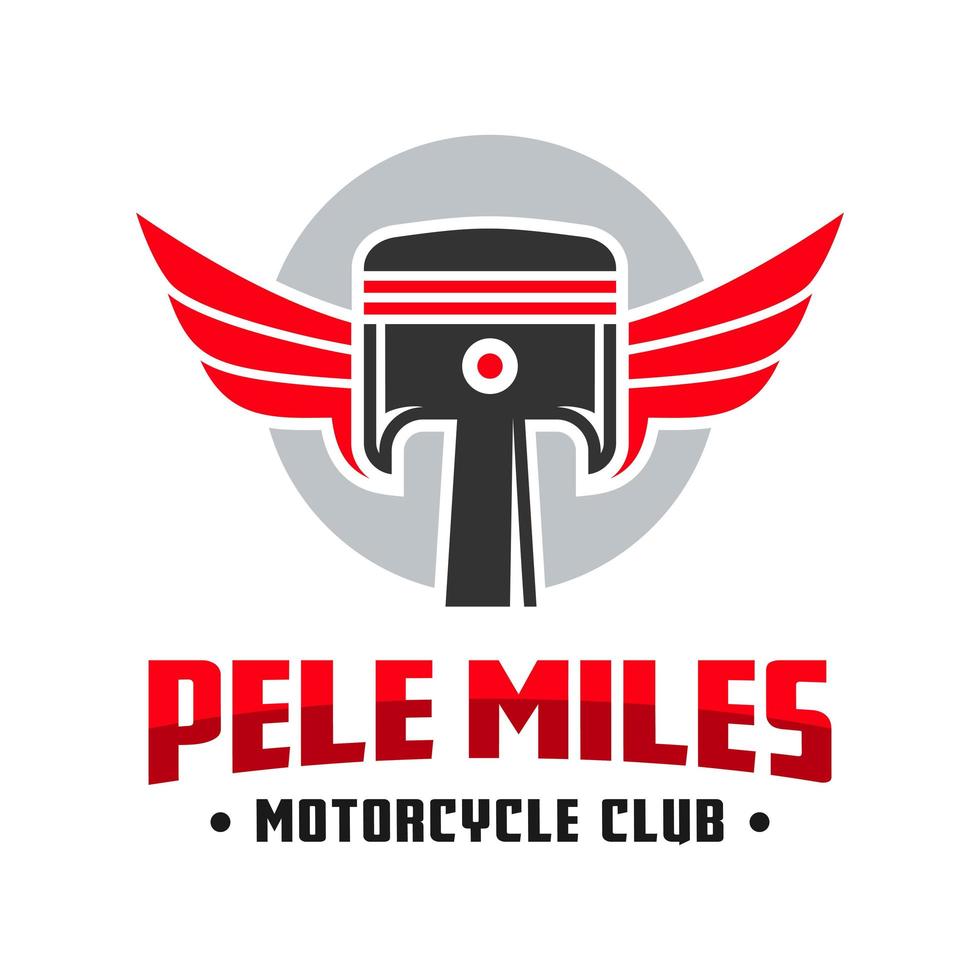 diseño del logotipo de la comunidad del club de motocicletas vector