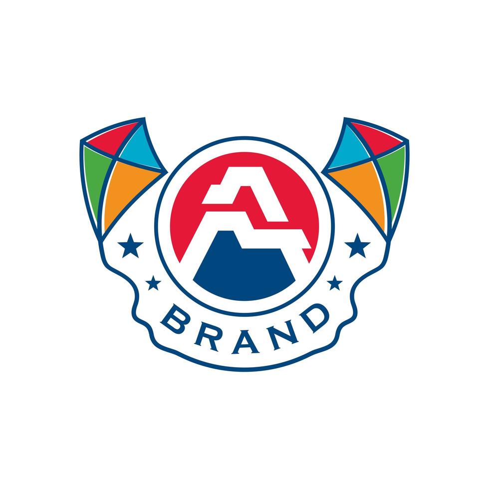 kite logo design vector