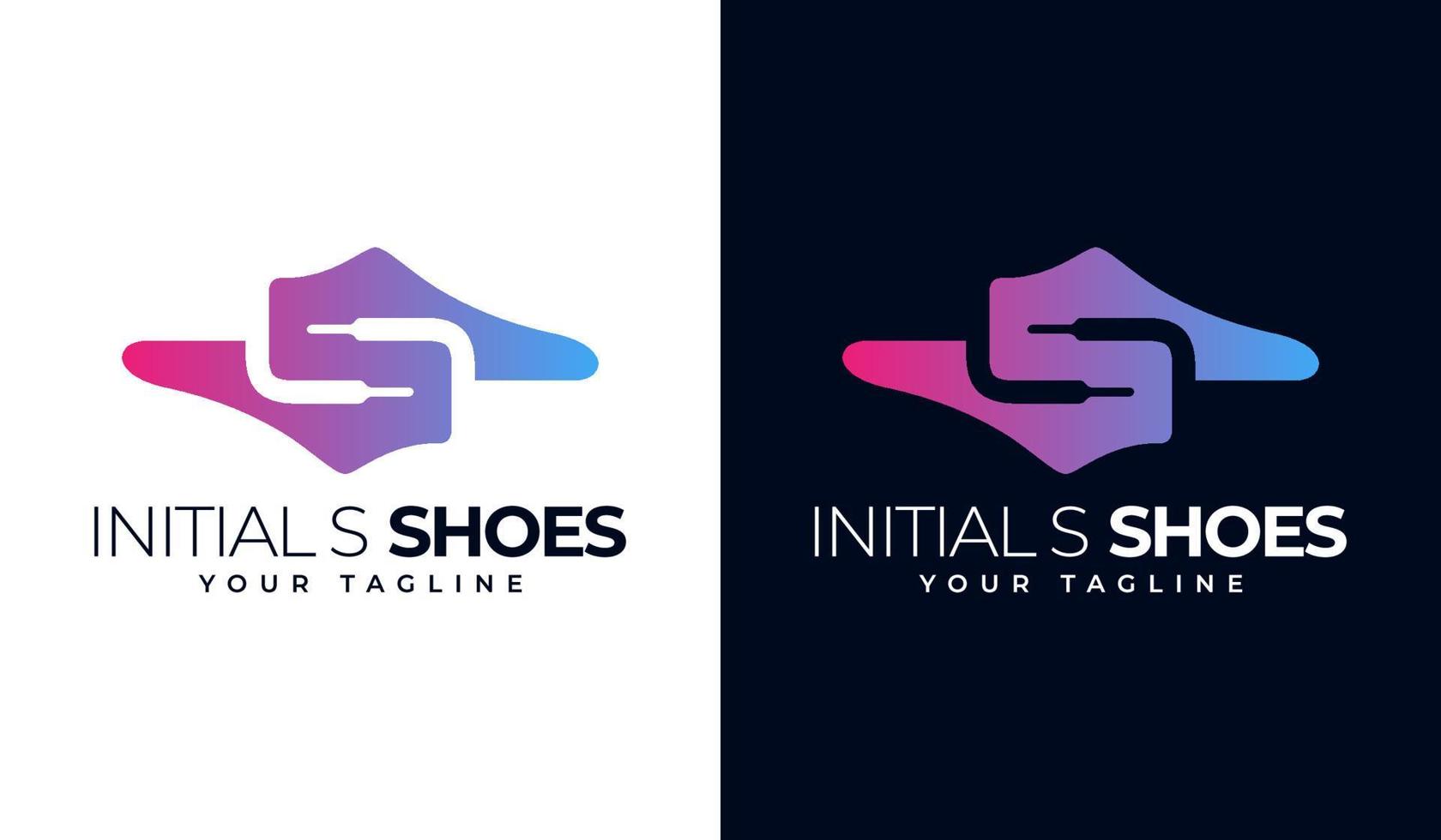 initial s shoes logo design vector