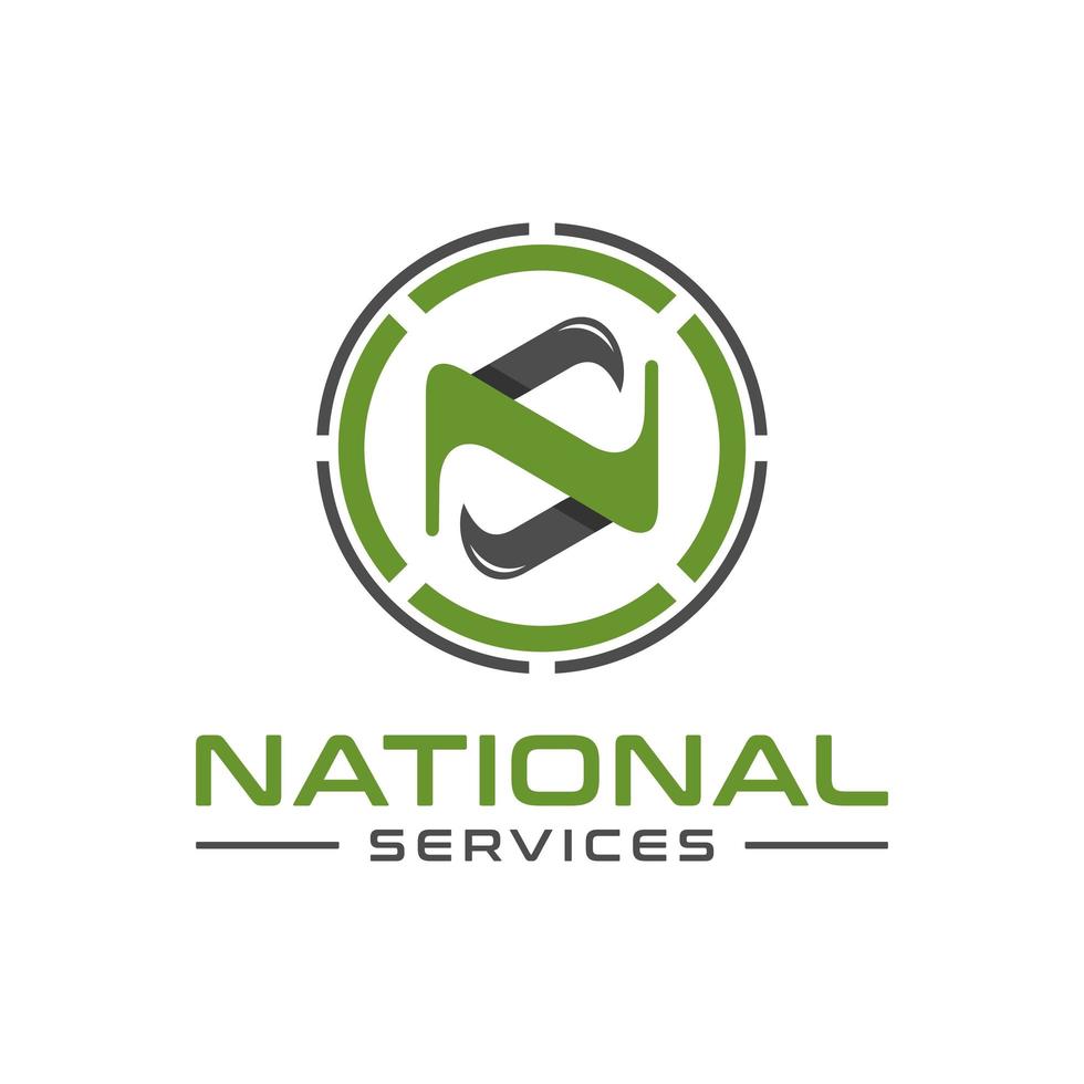 monogram logo design with letter NS vector