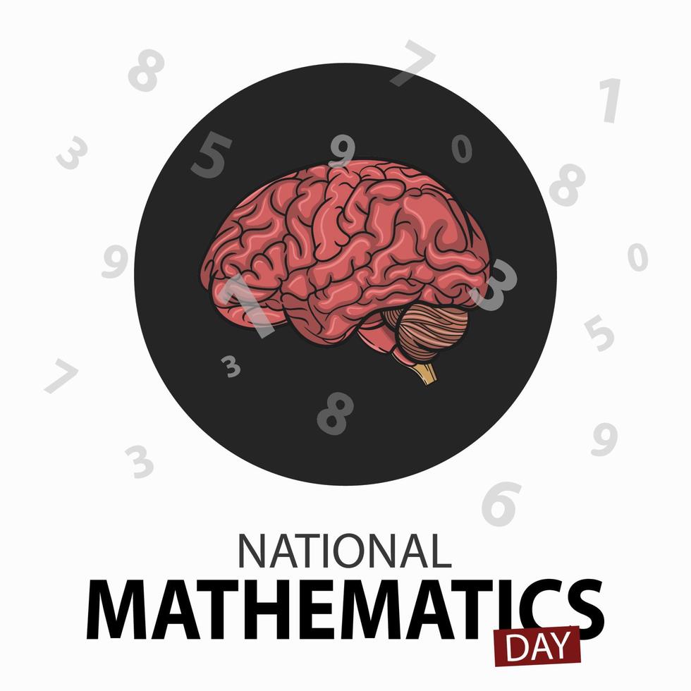 día nacional de las matemáticas. ilustración vectorial. evento de calendario. vector