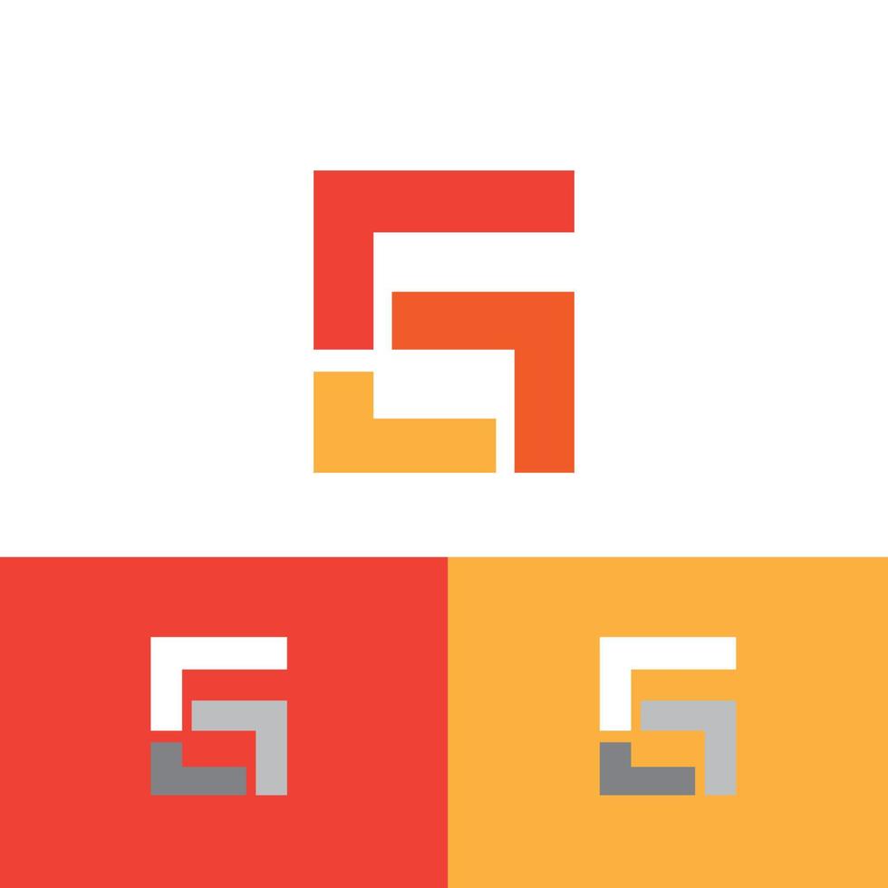 g letter and 6 vector logo design