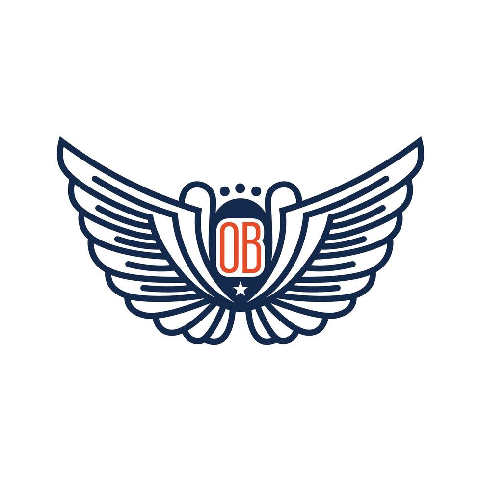 initials OB logo design vector