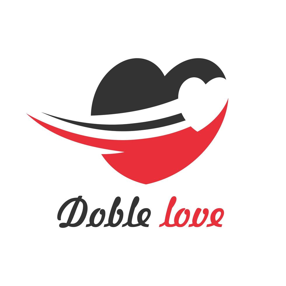 double love logo vector