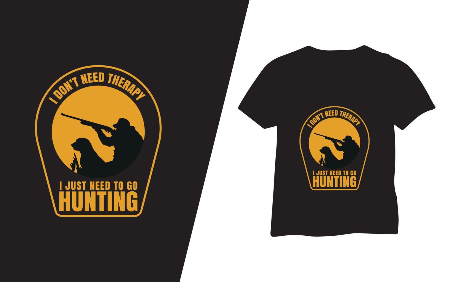 Hunting T-Shirt Design Template vector
