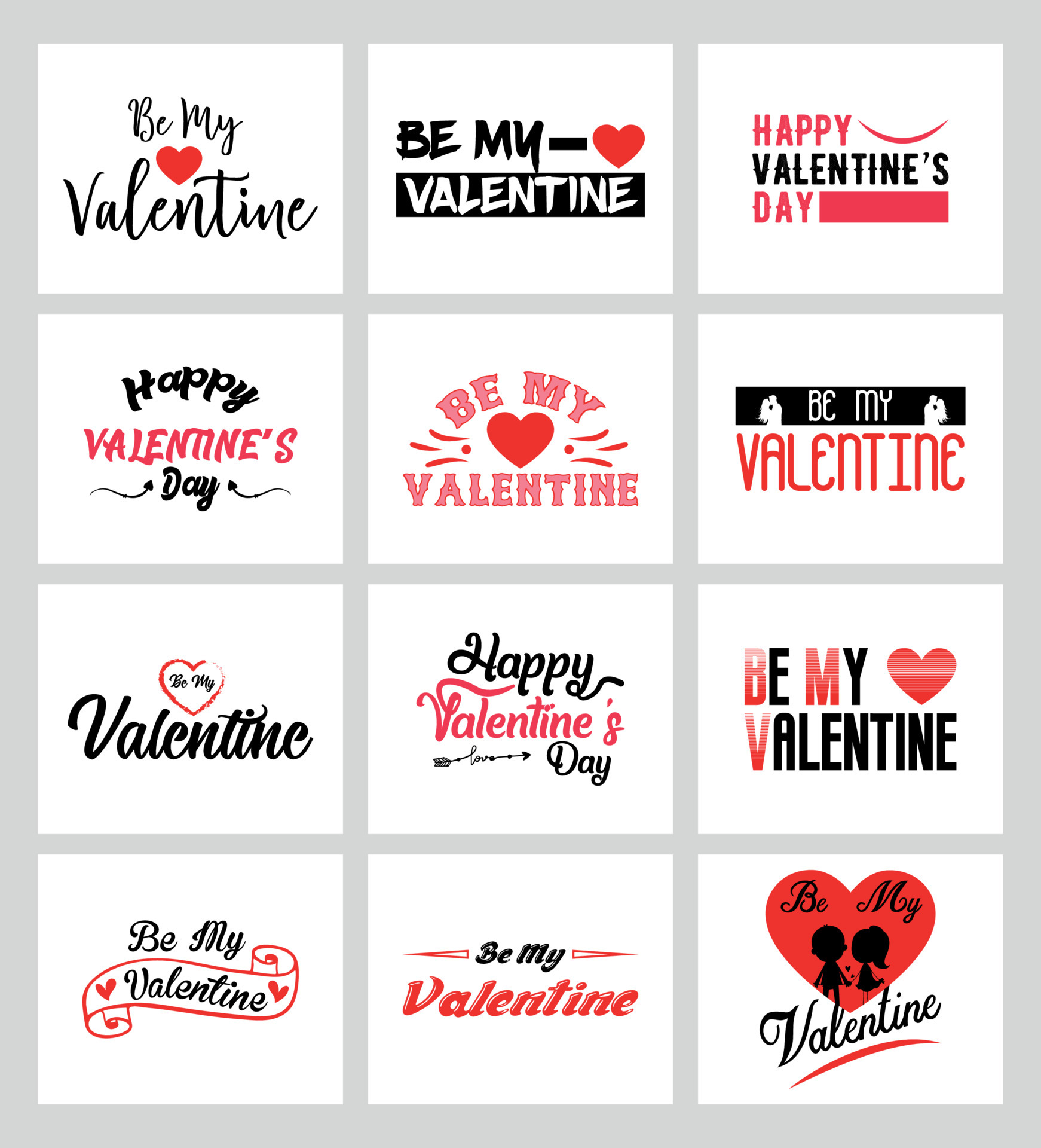 Happy valentine's day background with heart pattern and typography  typographic lettering of text. Romantic love wallpaper banner. Quote,  phrase and greeting. Vector illustration. 4987696 Vector Art at Vecteezy