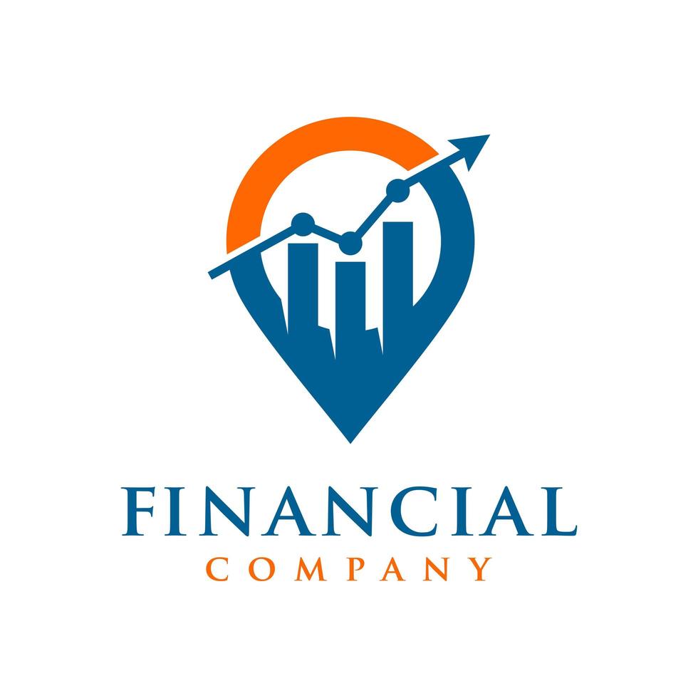 logotipo de marketing y negocios financieros. vector