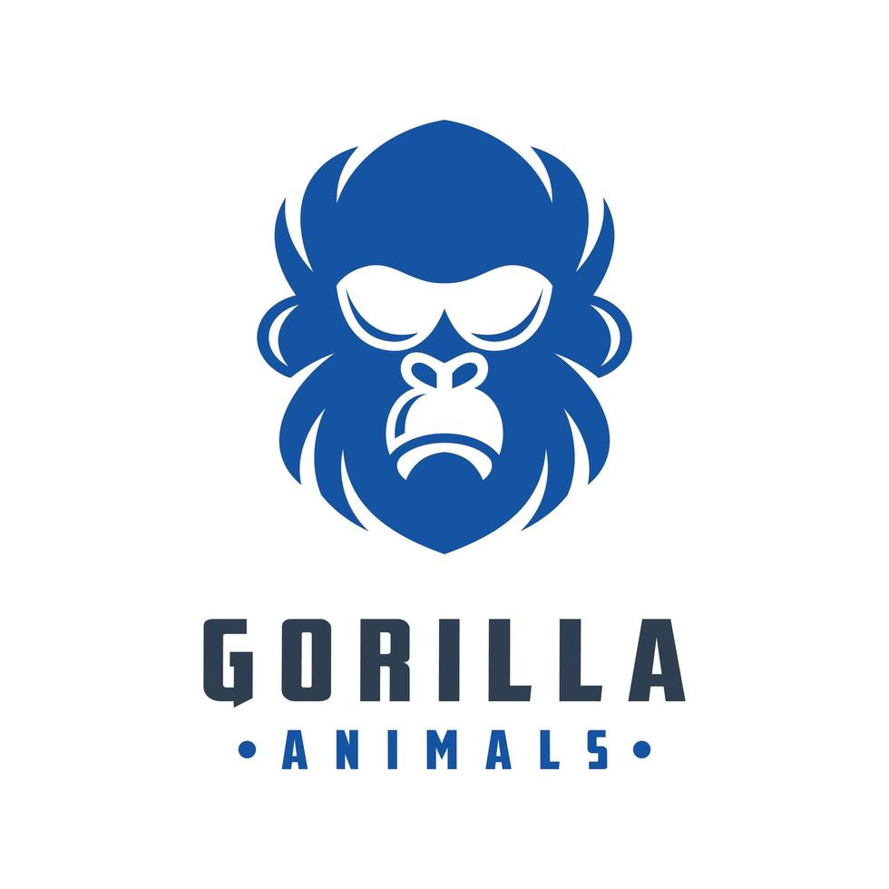 diseño de logotipo de gorila vector