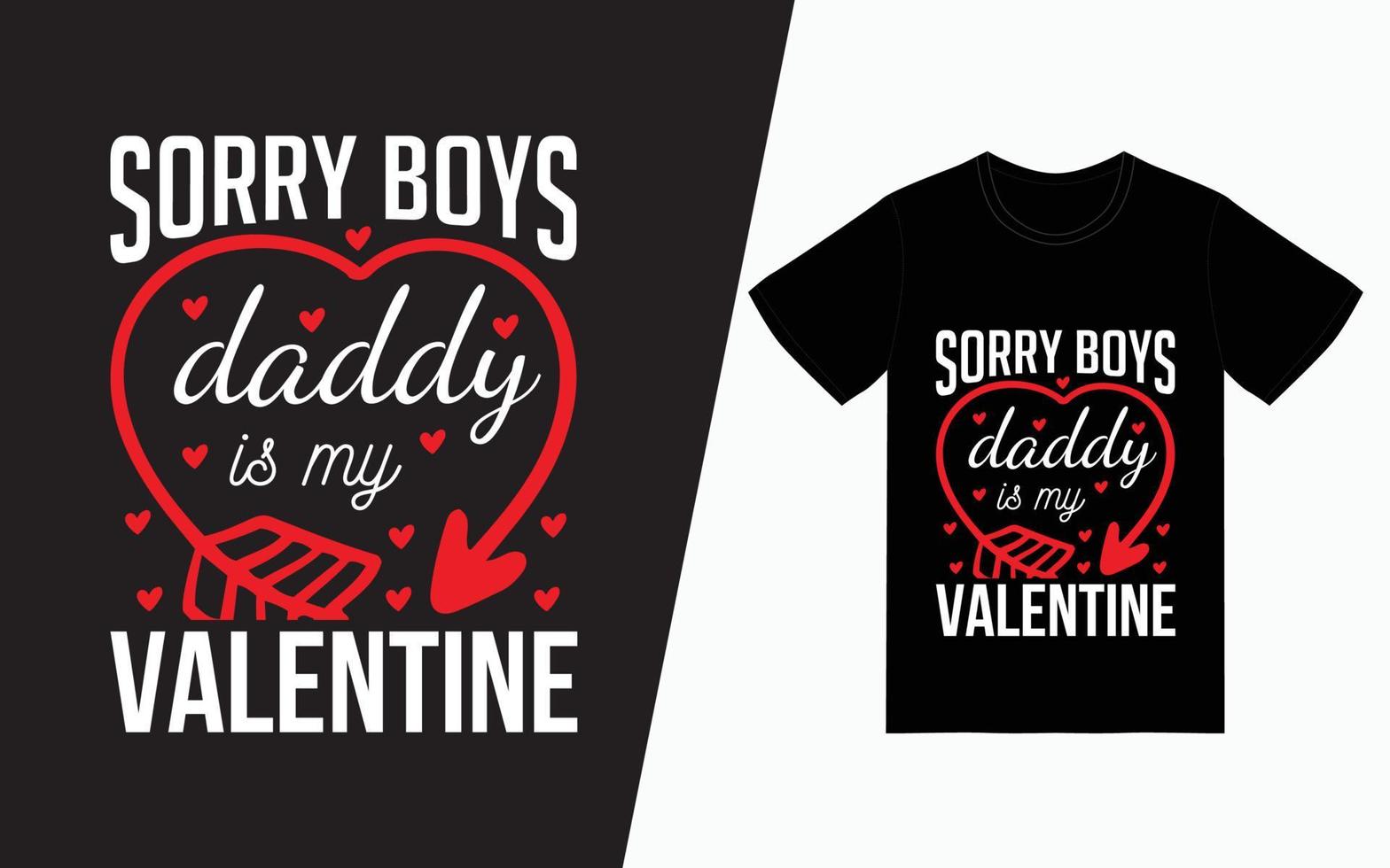 Valentines Day Typography T-Shirt Design Template vector