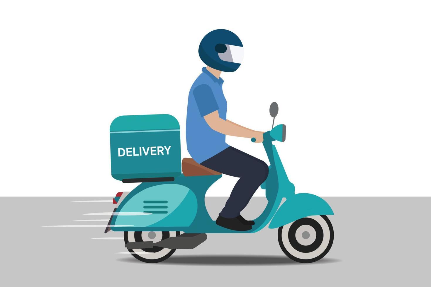 Concepto de servicio de entrega en línea, furgoneta de entrega rápida ilustración vectorial. vector
