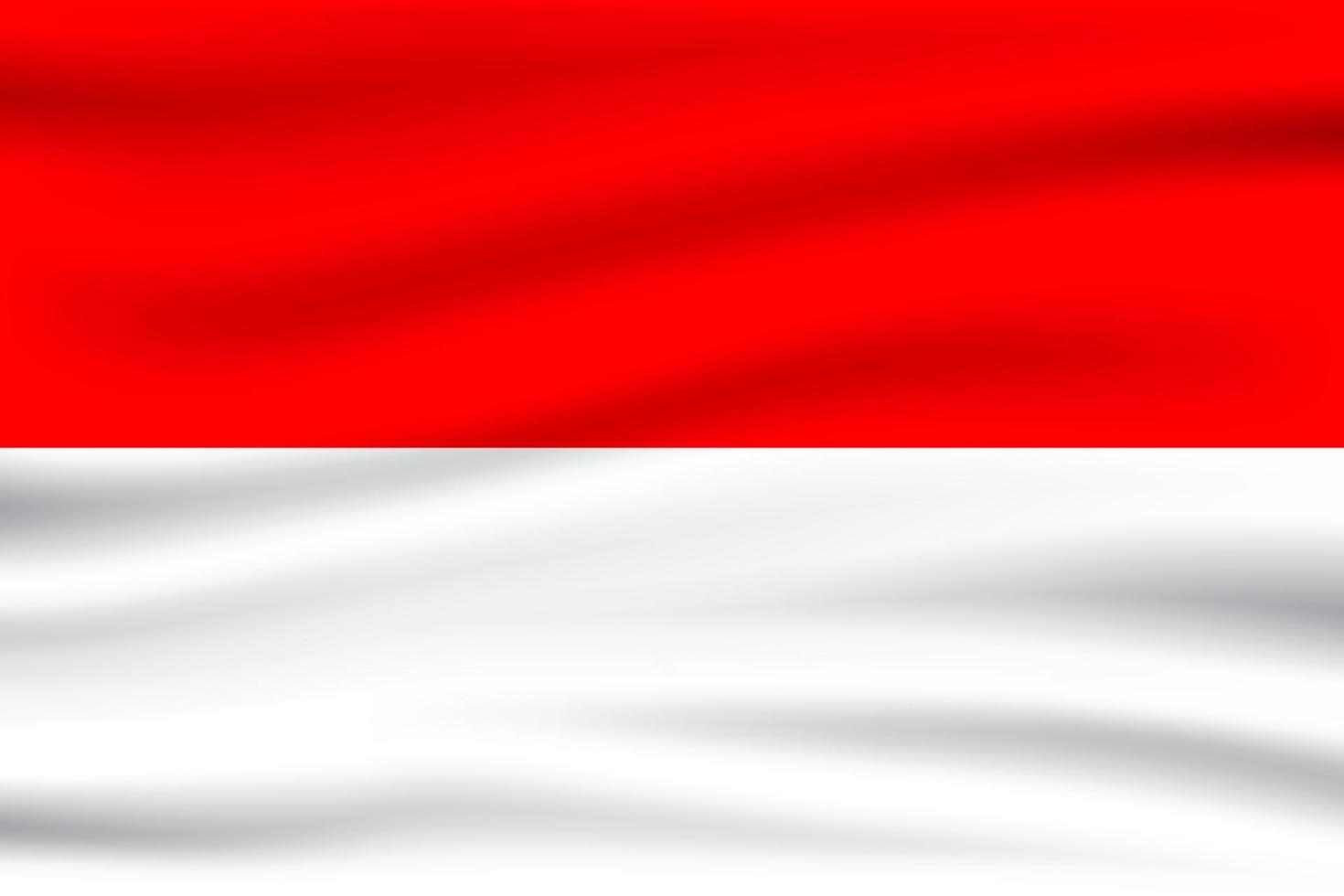 ondeando la bandera de indonesia. bandera de indonesia. ilustración vectorial de tailandia icono 3d vector