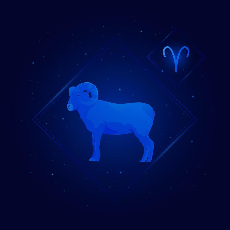 Aries zodiac sign icons, Aries of Zodiac with galaxy stars background,Astrology horoscope with signs vector