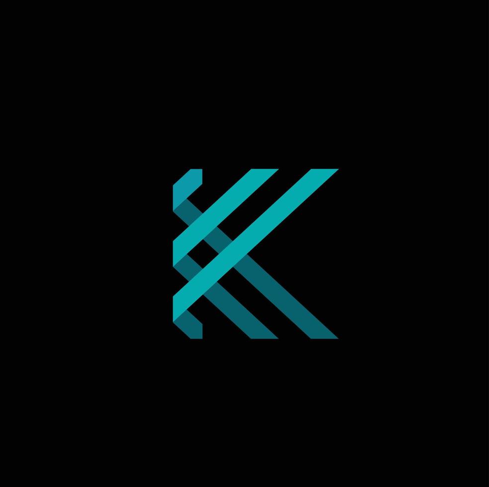 modern letter K alphabet logo vector illustration