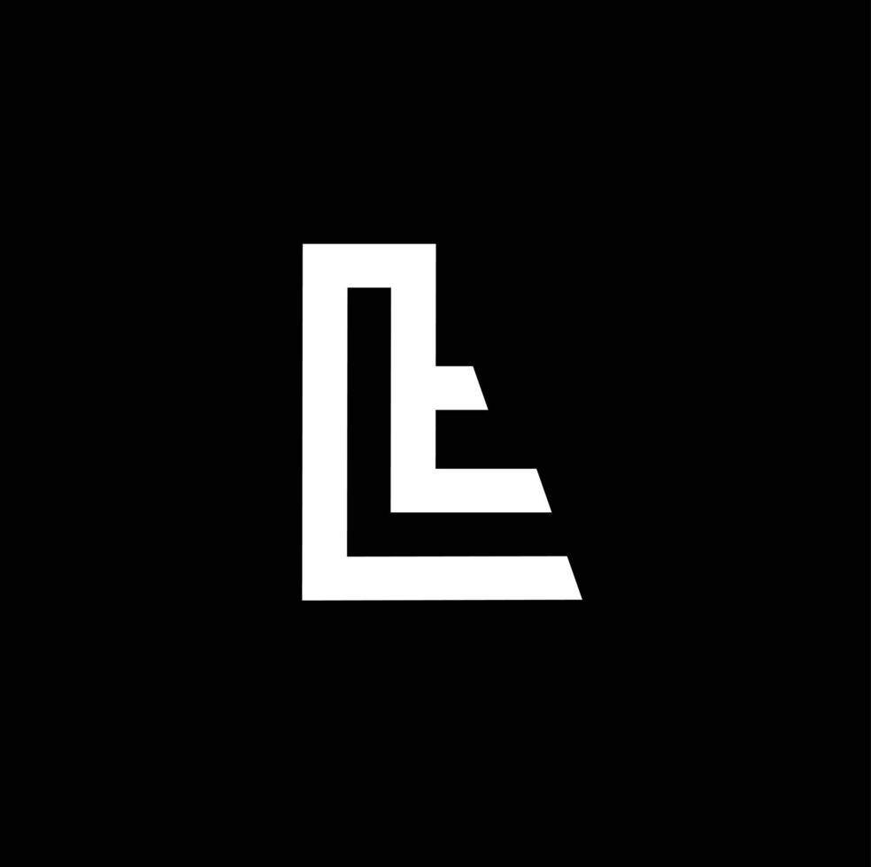Ilustración de vector de logotipo de letra lt del alfabeto