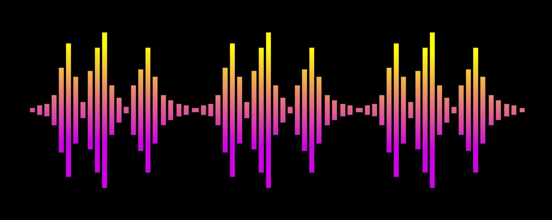diseño de ilustración de vector de gradiente de símbolo de onda de sonido.