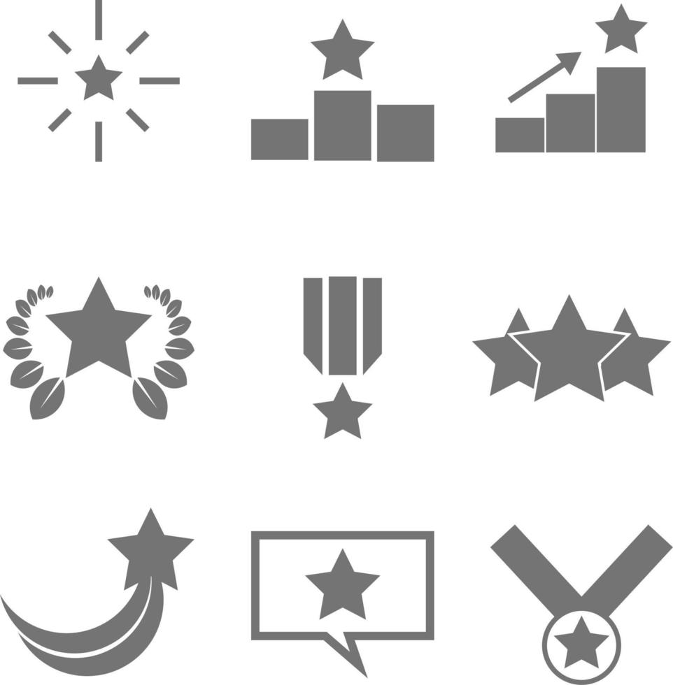set of clipart related to star vector