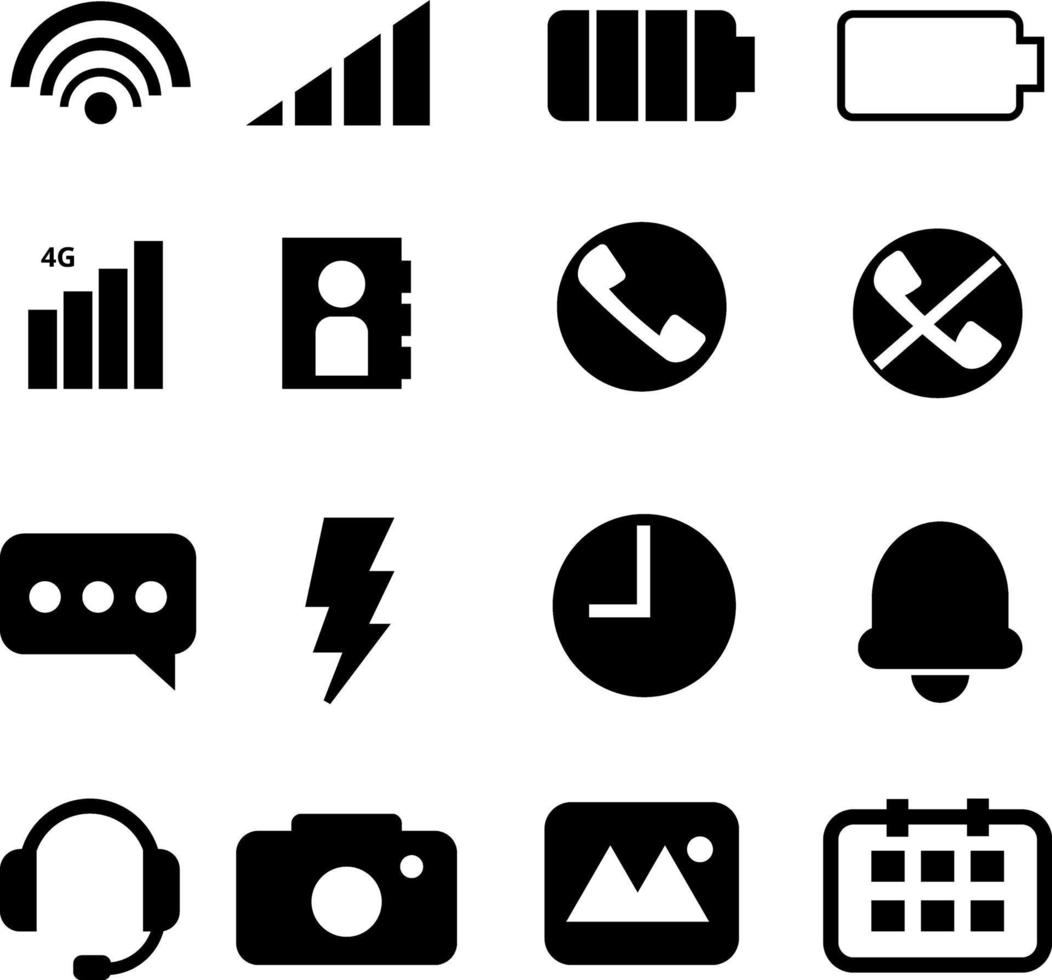 Set of clipart related to smart phone vector
