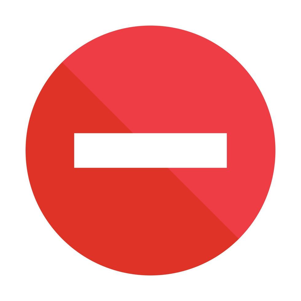 Glossy red stop sign. Vector. vector