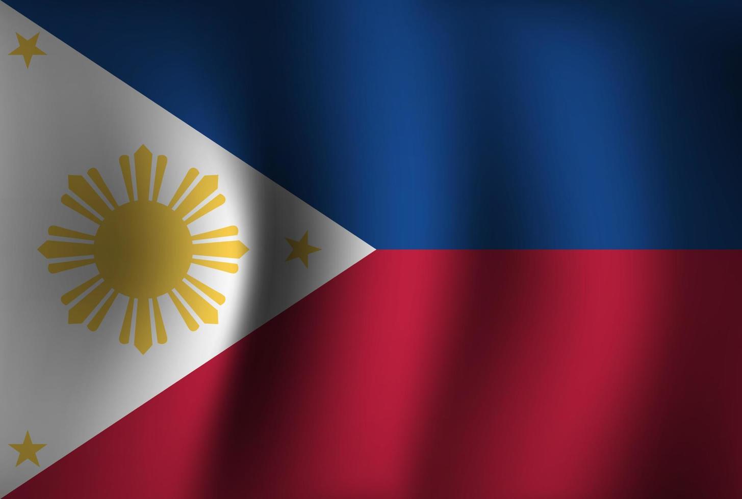 Philippines Flag Background Waving 3D. National Independence Day Banner Wallpaper vector
