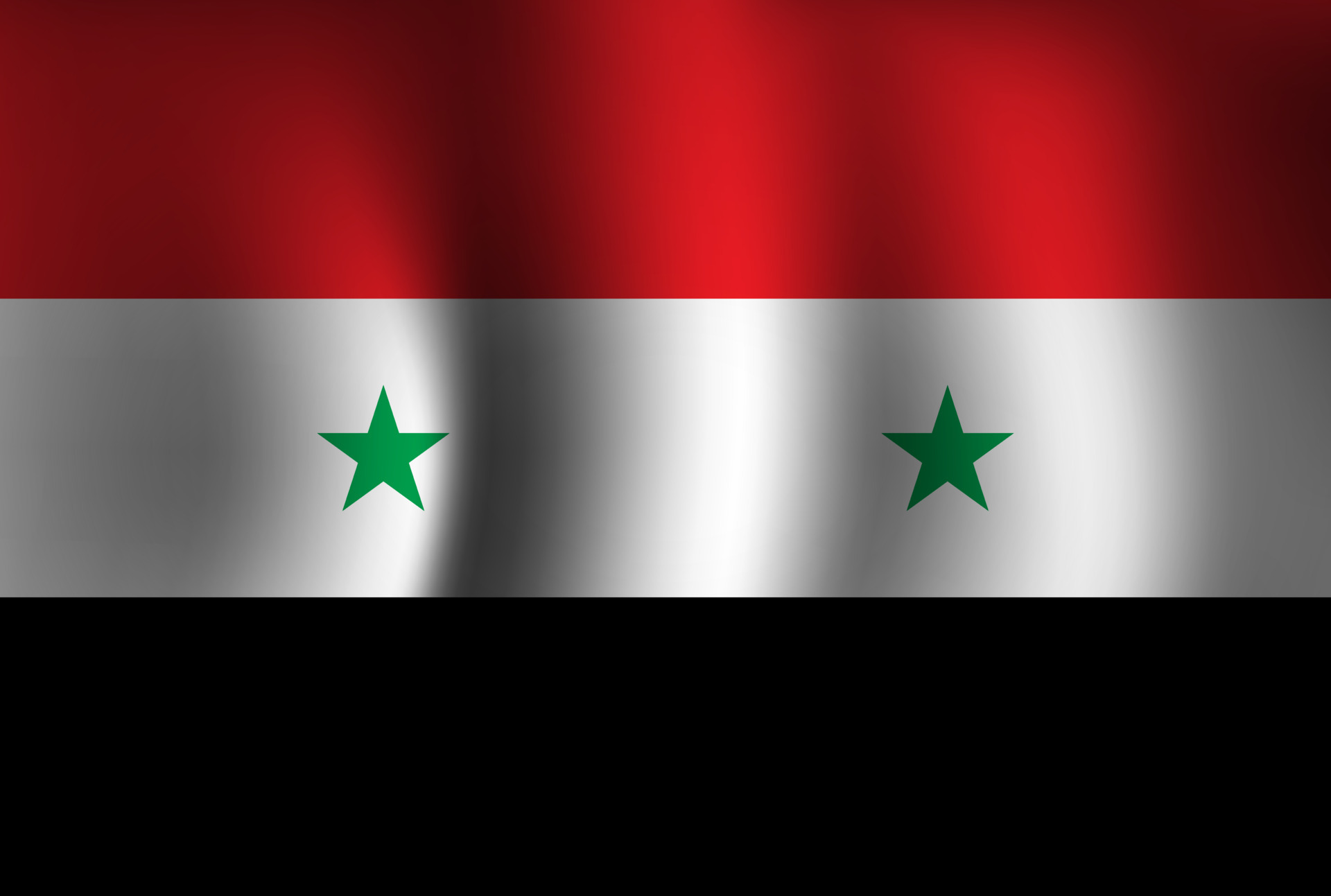 Syria Flag Background Waving 3D. National Independence Day Banner