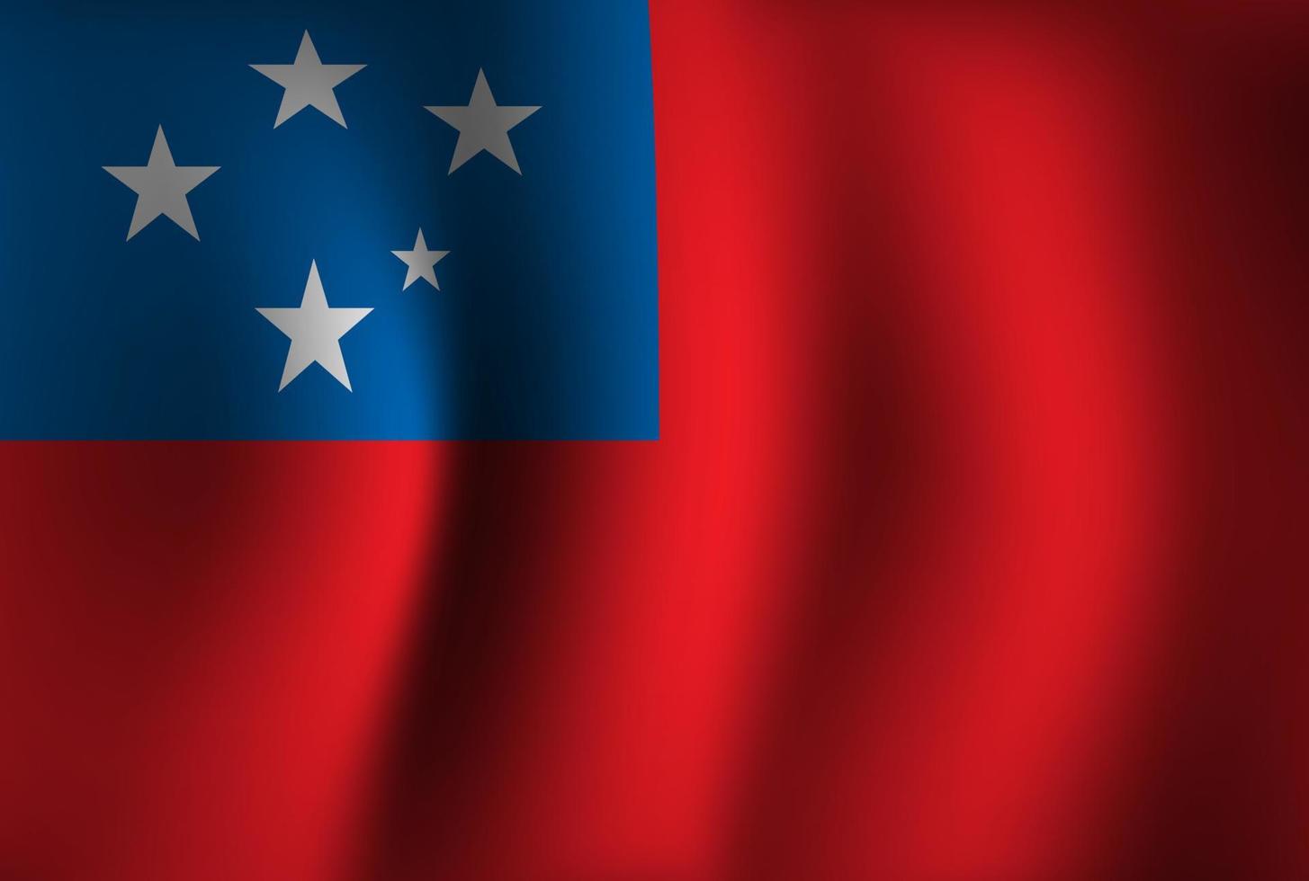 Samoa Flag Background Waving 3D. National Independence Day Banner Wallpaper vector