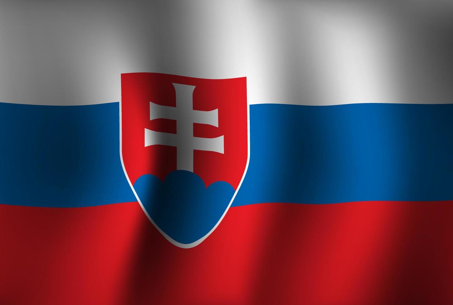 Slovakia Flag Background Waving 3D. National Independence Day Banner Wallpaper vector