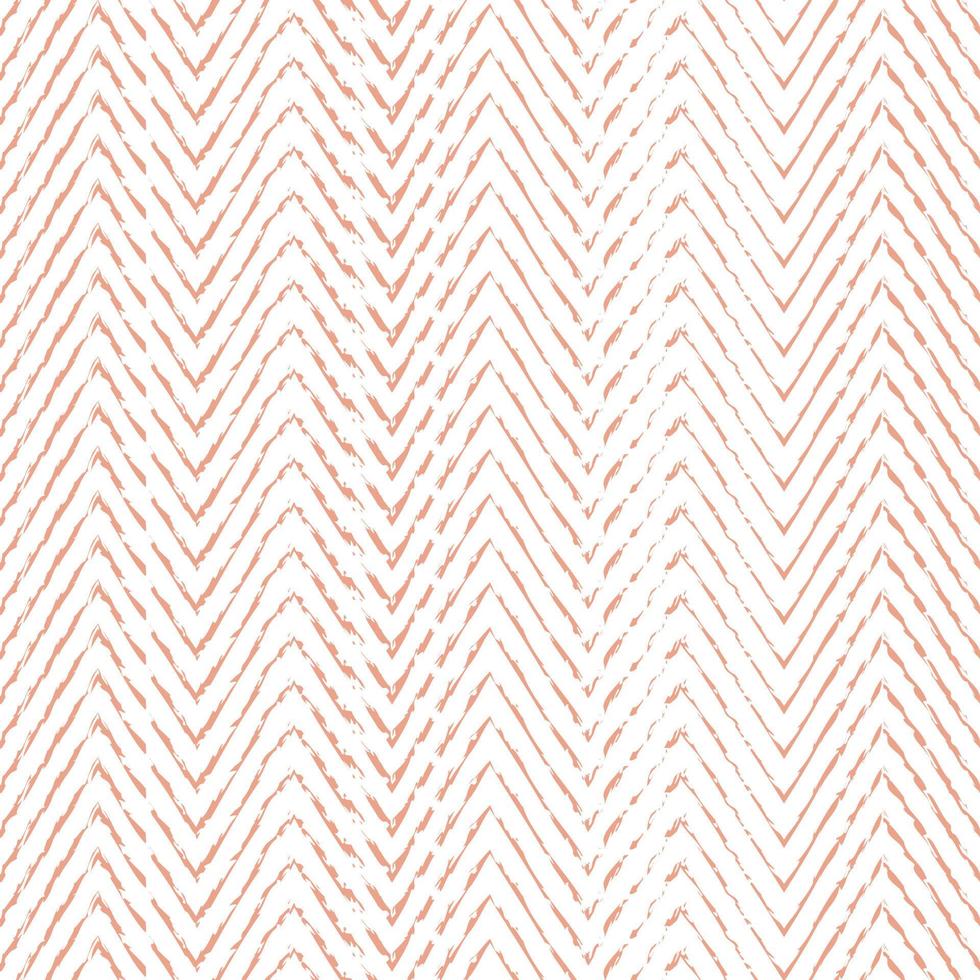 Calming coral zigzag pattern lines chevron background elegant brush strokes Delicate reproduction of chevron pattern vector illustration