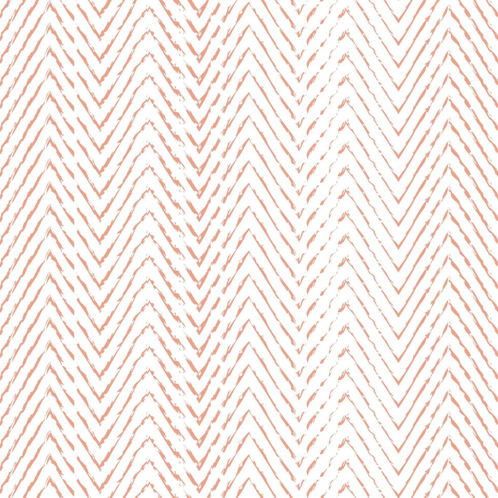 Calming coral zigzag pattern lines chevron background elegant brush strokes Delicate reproduction of chevron pattern vector illustration