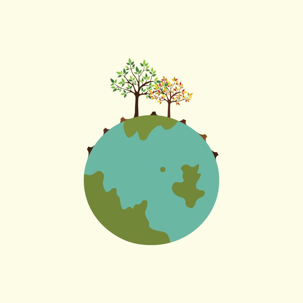 World day Earth day concept illustration environmentally friendly concept Environment Day, Global Warming, Earth Conservation vector