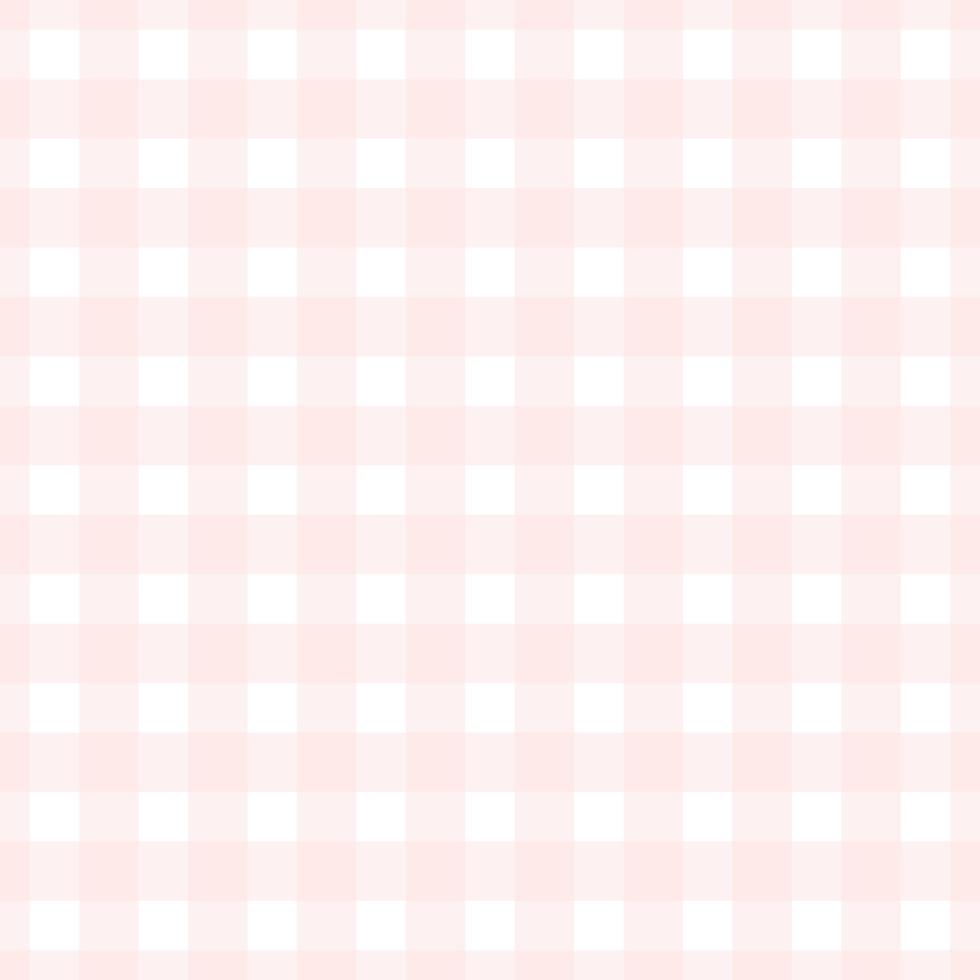 Plaid pattern seamless repeat vector in pink and white Design for print, tartan, gift wrap, textiles, checkered background for tablecloths.