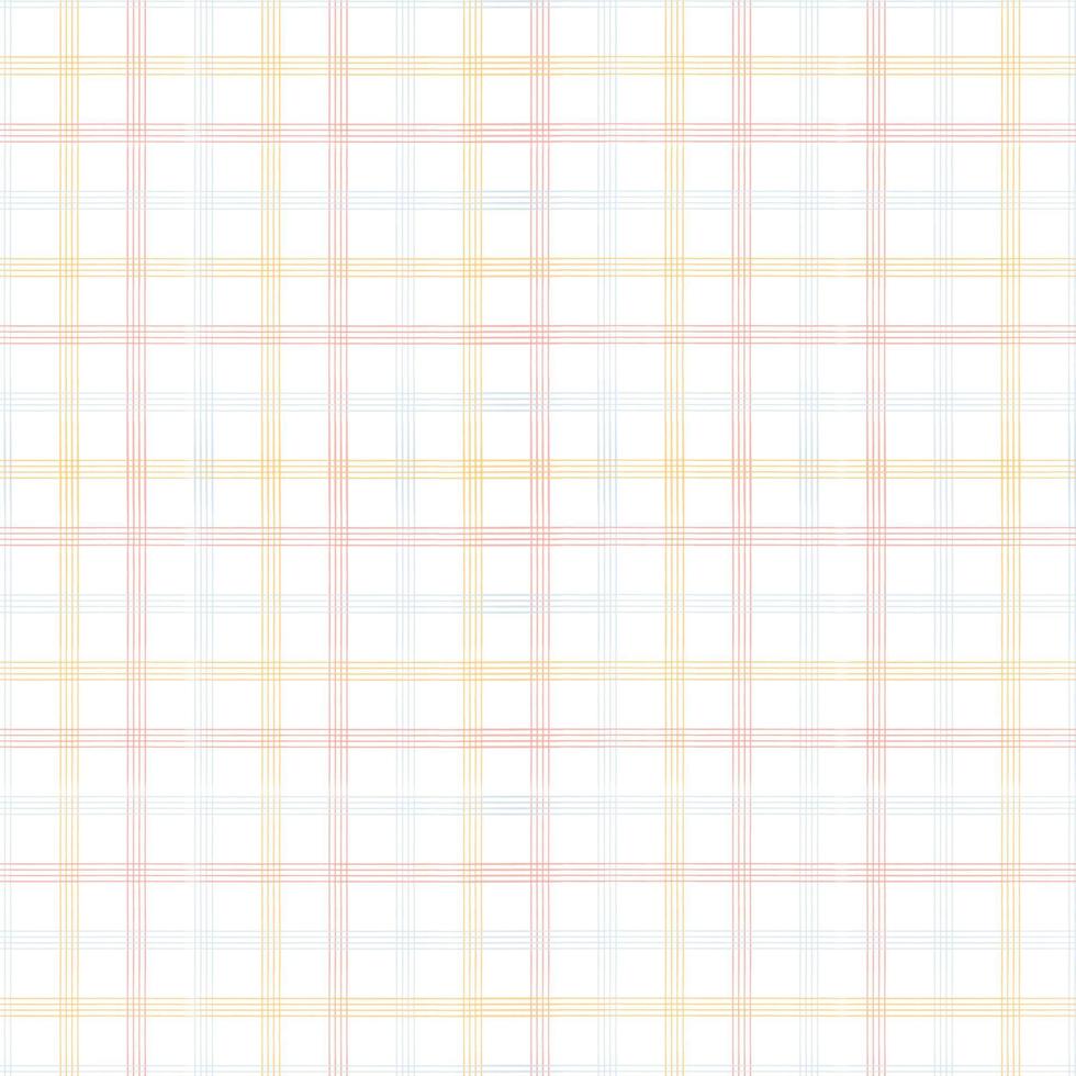 Plaid pattern seamless repeat vector in yellow and blue. Design for print, tartan, gift wrap, textiles, checkered background for tablecloths.