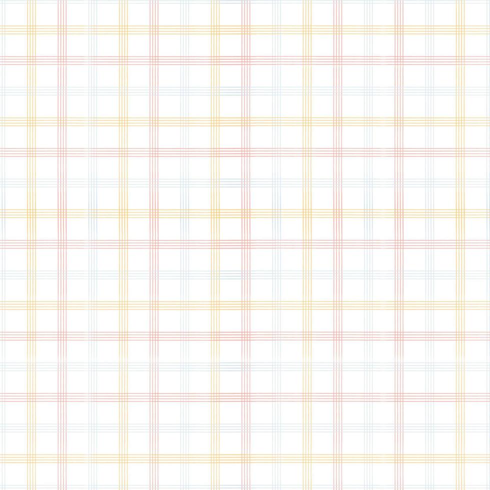 Plaid pattern seamless repeat vector in yellow and blue. Design for print, tartan, gift wrap, textiles, checkered background for tablecloths.