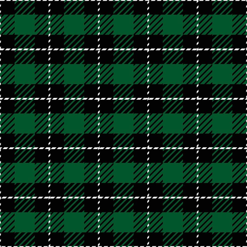Chess pattern seamless plaid repeat vector in black and green Design for print, gingham, tartan, gift wrap, textiles, checkered background for tablecloth
