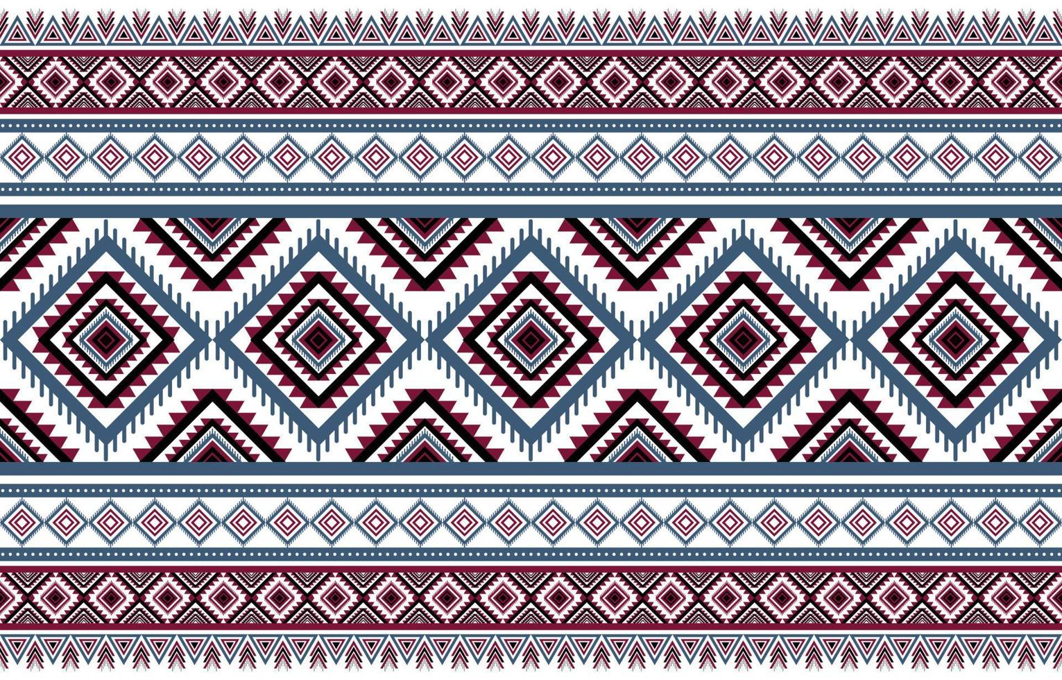 Ethnic pattern traditional background seamless pattern native Mexican textiles embroidery style for print, fabric, carpet, batik, vector illustration