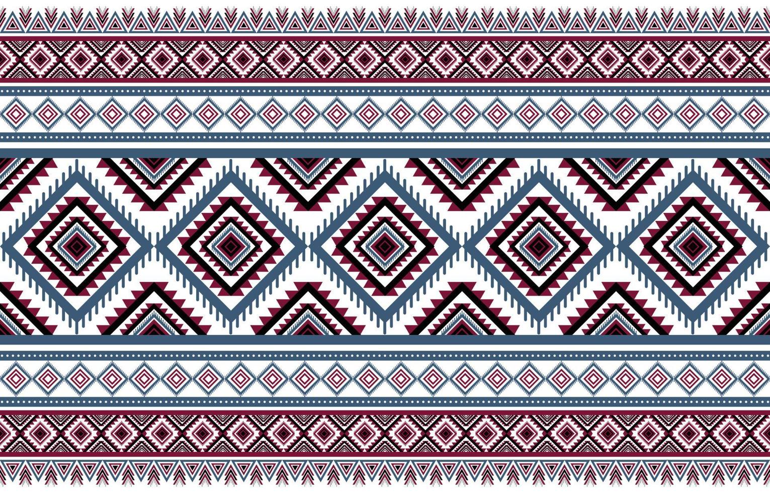 Ethnic pattern traditional background seamless pattern native Mexican textiles embroidery style for print, fabric, carpet, batik, vector illustration