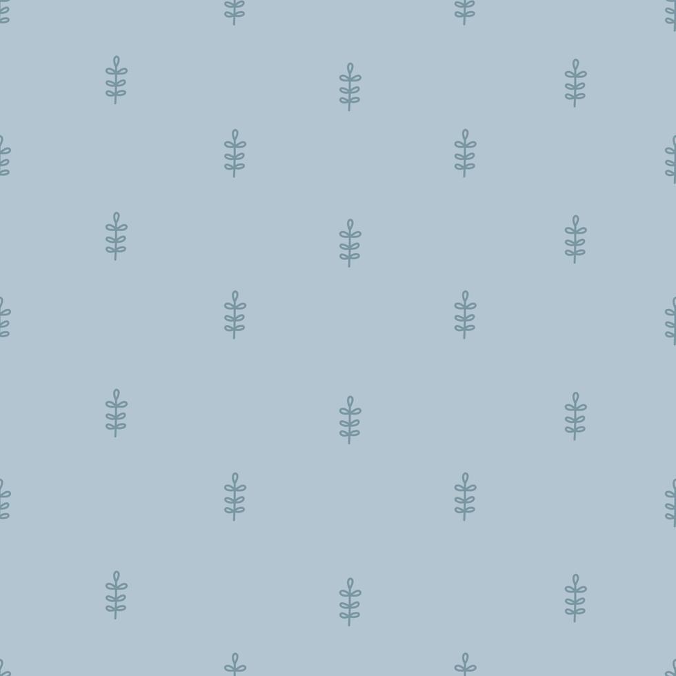 Tree on gray background seamless pattern for print, textile, wallpaper, fashion design Vector Illustration