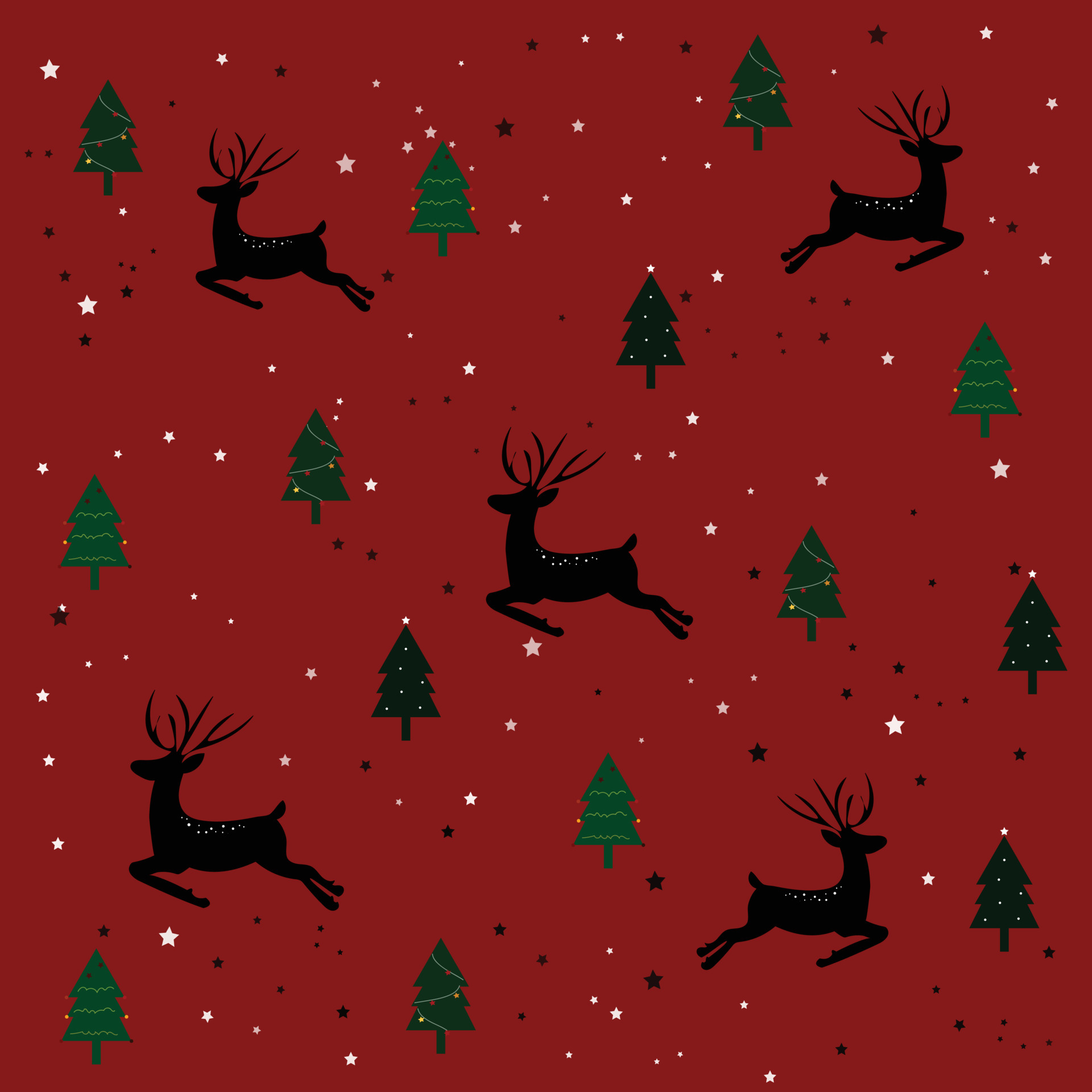 iPhone and Android Wallpapers Pretty Reindeer Wallpaper for iPhone and  Android  Рождественские обои Рождественские картины Рождественский фон