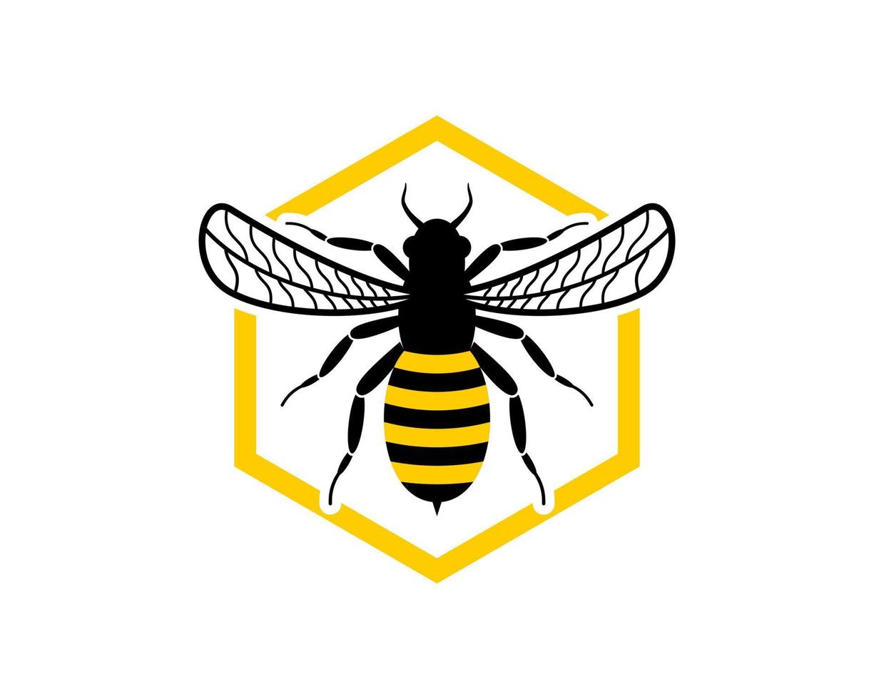 Hexagon Bee Logo 5230506 Vector Art at Vecteezy