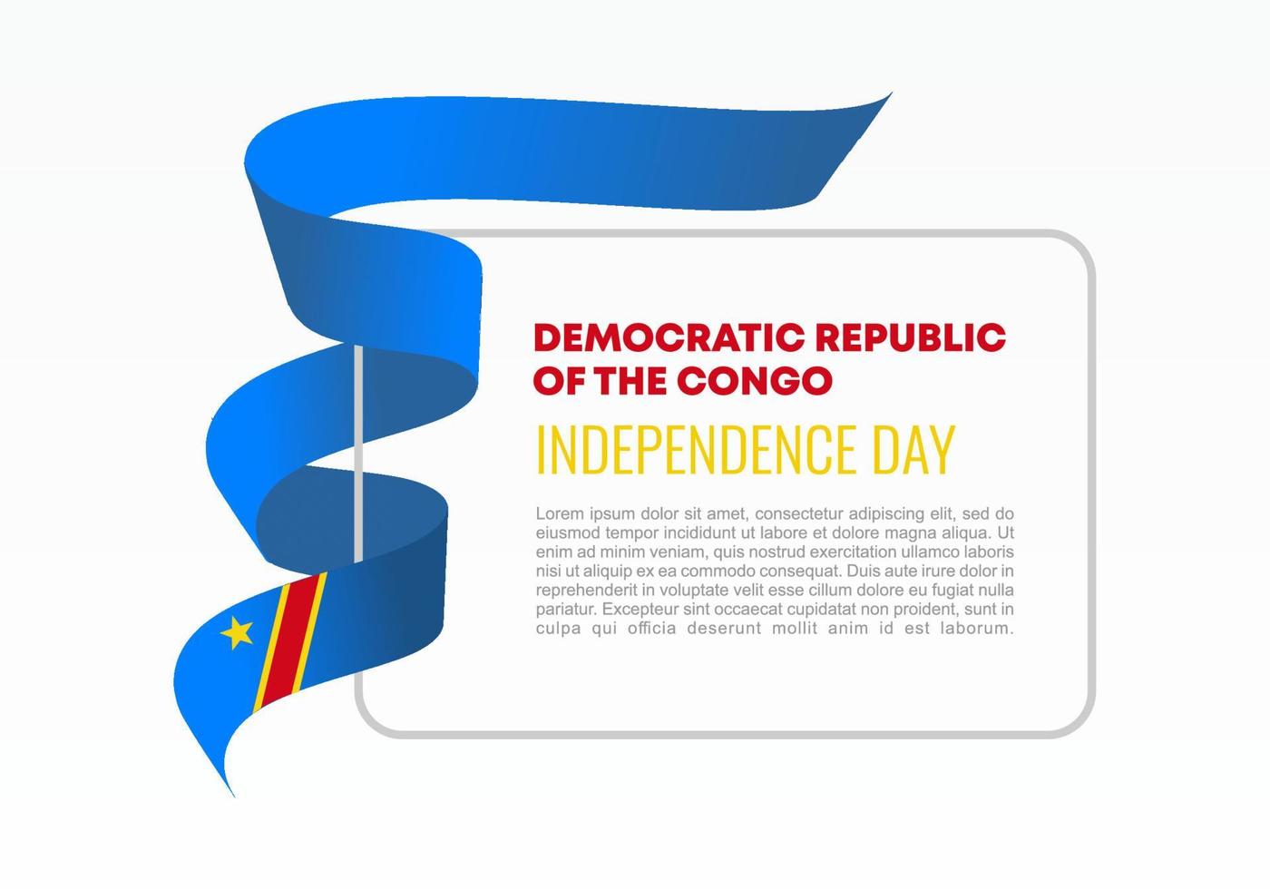 Republic of Congo independence day background for national celebration vector
