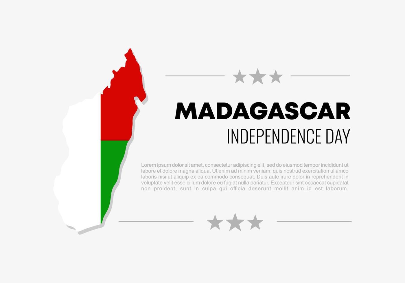 Madagascar independence day background poster for national celebration vector