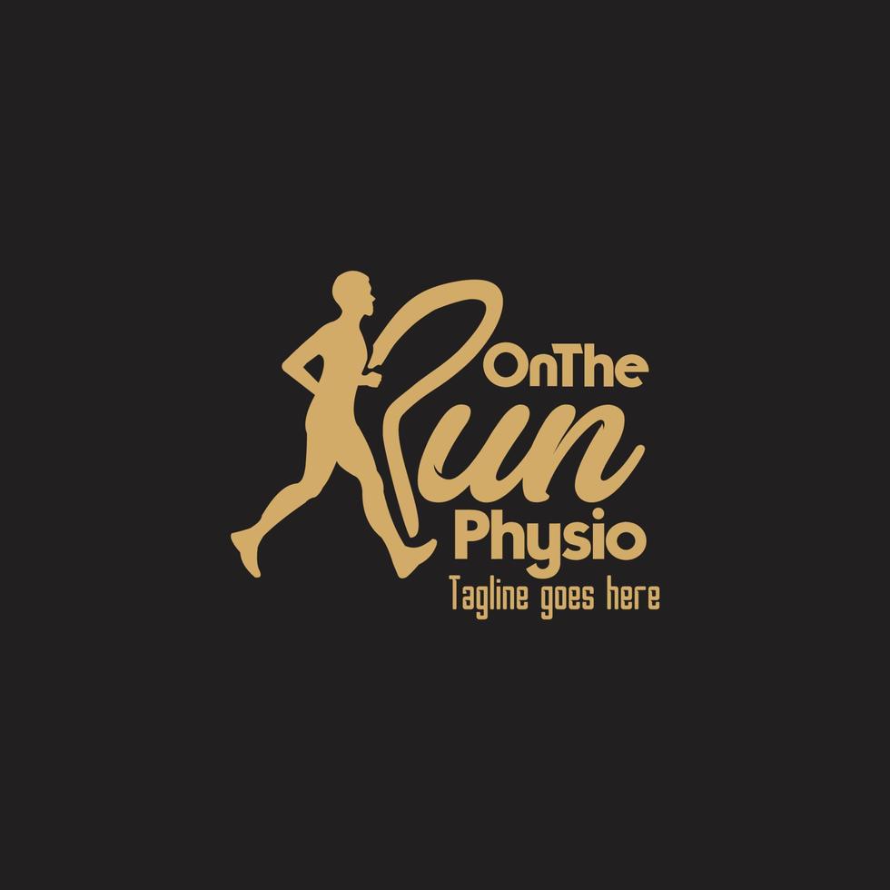 People on the run Physio logo vector