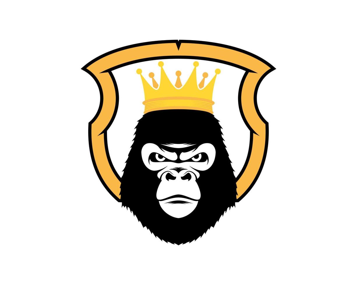 King kong shield protection logo vector