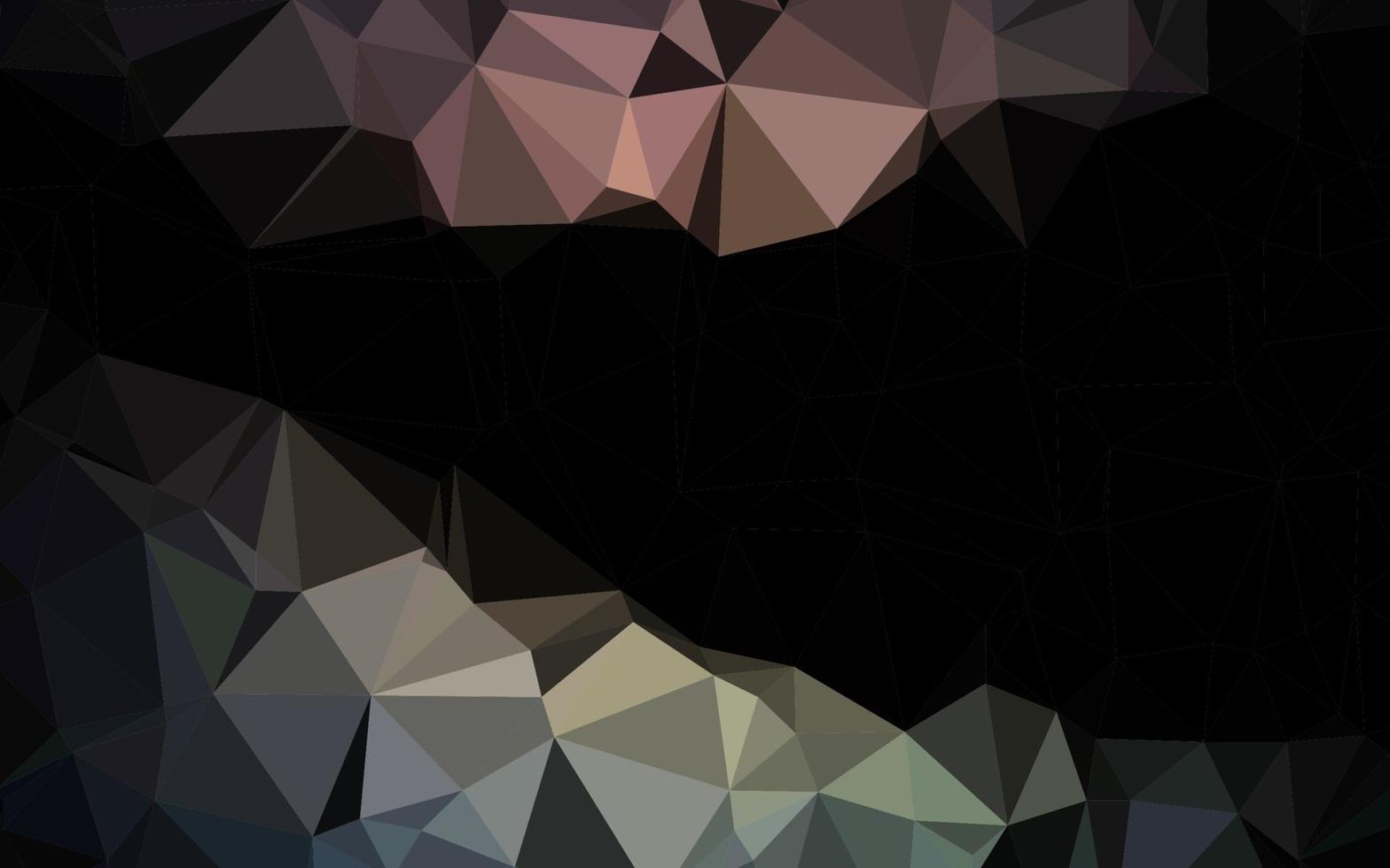 Dark Black vector low poly layout.
