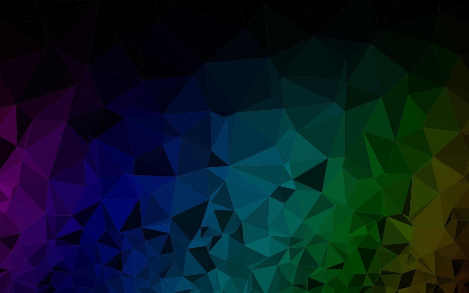 Dark Multicolor, Rainbow vector shining triangular background. 4989646 ...