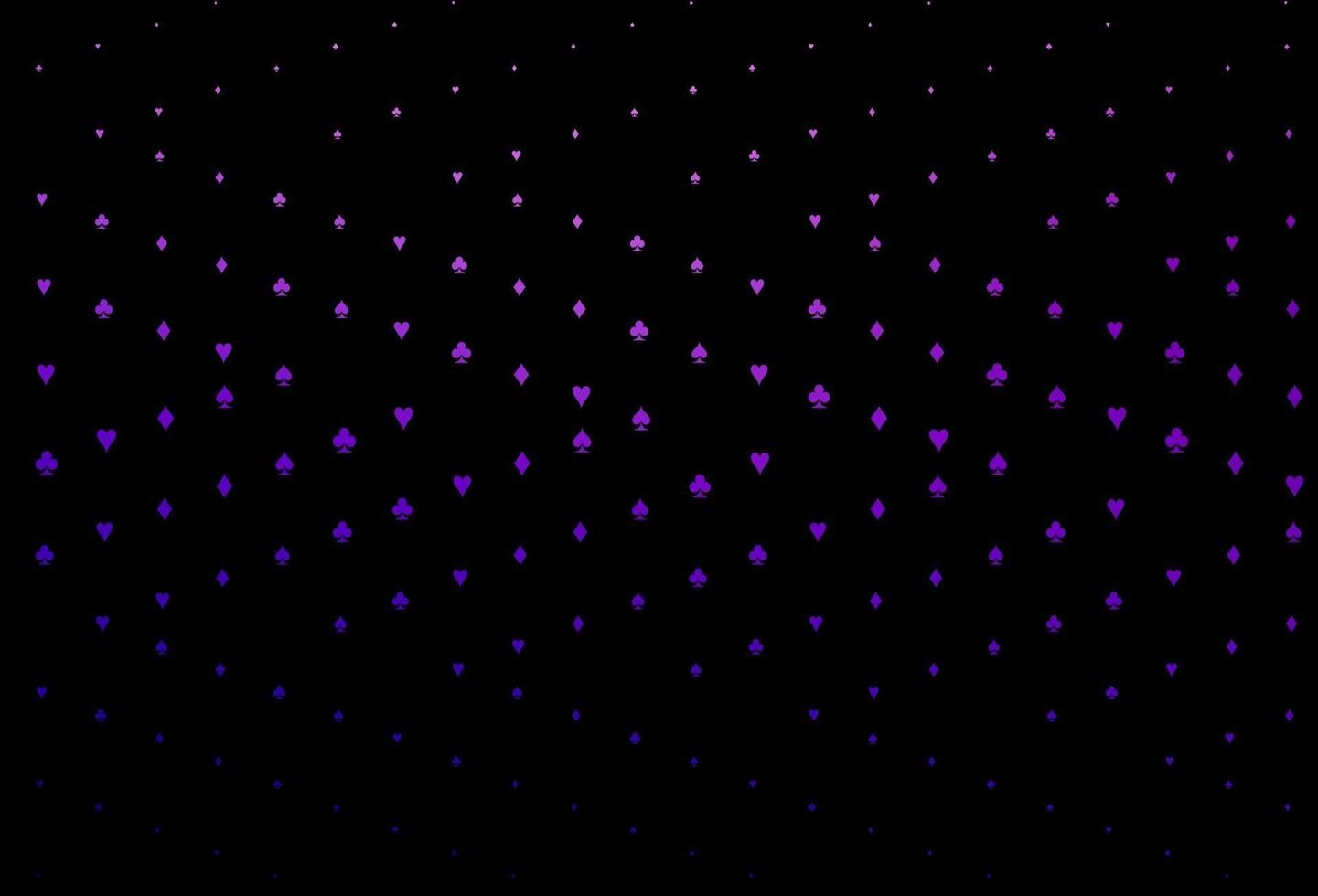 Dark Purple vector background with cards signs.