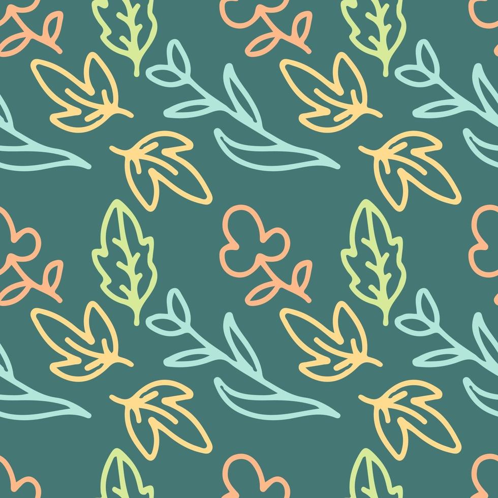 Artistic floral seamless patterns. Vector design for paper, cover, fabric, and other users. Vintage style.