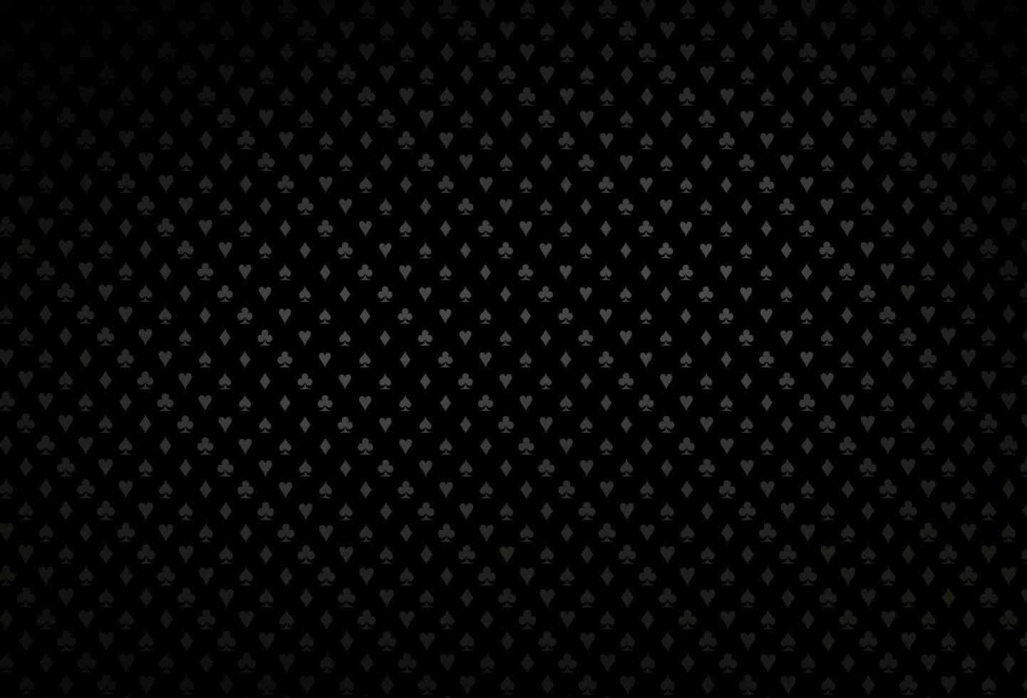 Dark black vector background with cards signs.