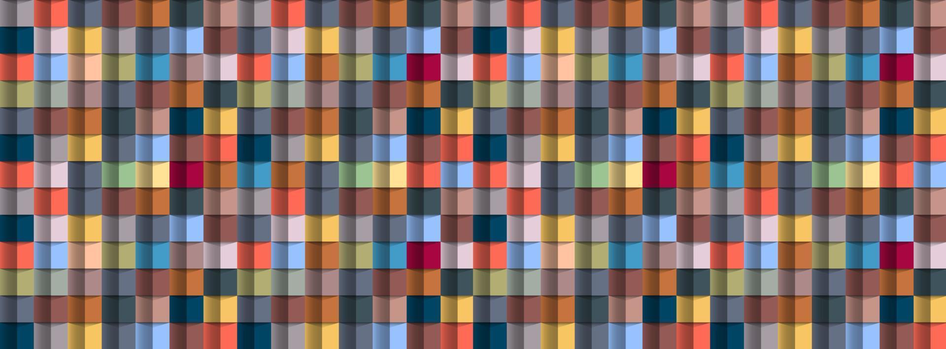 Geometric abstract colorful background, 3D effect, trendy colors vector