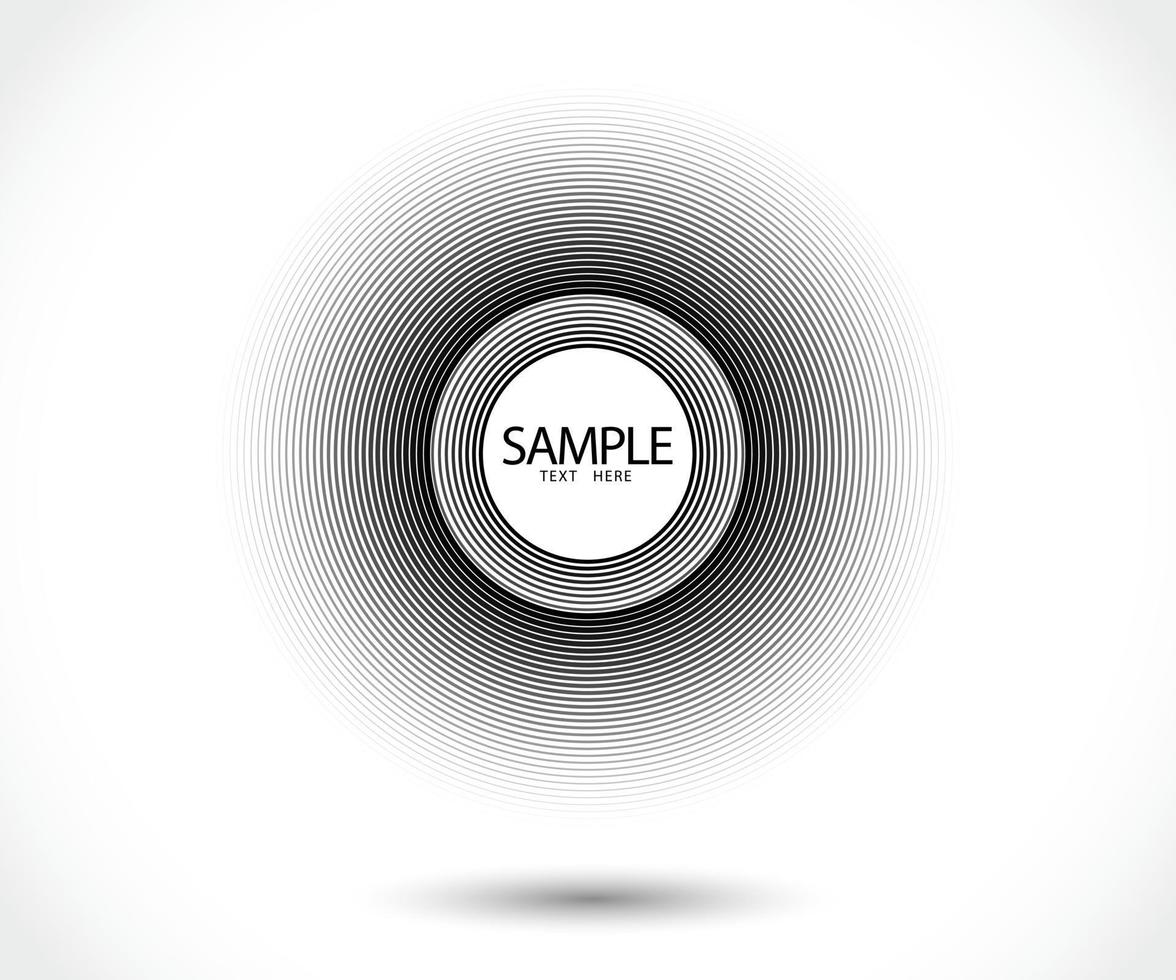 Black abstract vector circle frame line logo. Element for graphic web design, Template for print, textile, wrapping, decoration. Round border Icon circle texture. - vector illustration